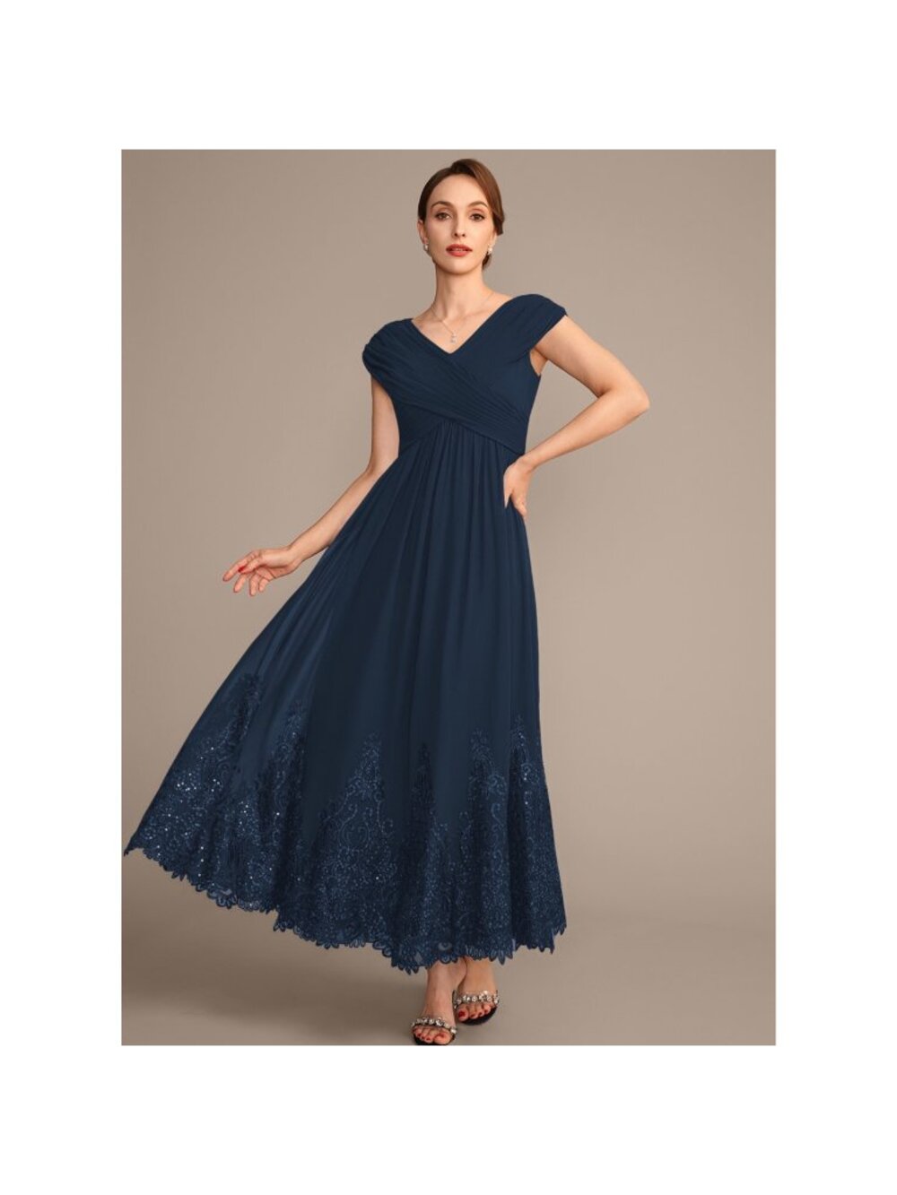 NWT JJ's House Milayna Empire Sequins Dress Gown Mother of the Bride 1X 16W 18W